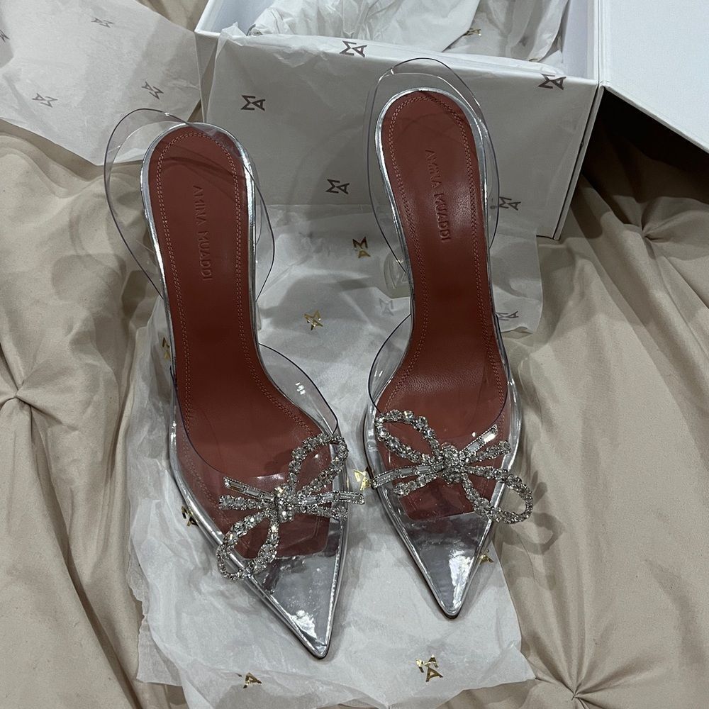 Amina Muaddi Rosie Glass Sling